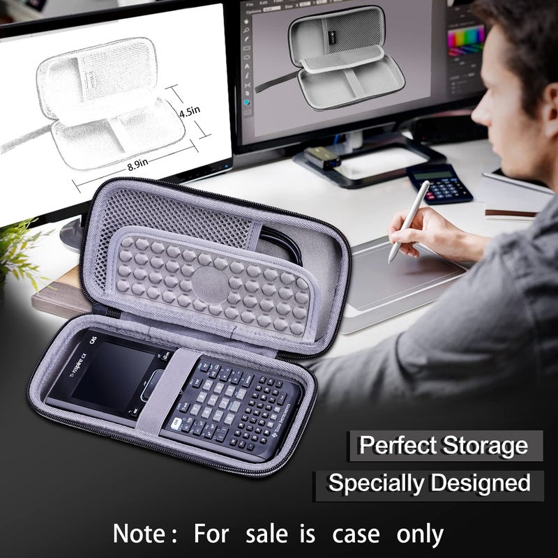 XANAD Hard Case Compatible With Texas Instruments Ti-84 Plus Ce/Ti-84 Plus/Ti-Nspire Cx Ii Cas/Ti-Nspire Cx Ii/Ti-83 Plus/Ti-85 /Ti-86 /Ti30Xs /Ti36X Pro/Ti 34 Color Graphing Calculator By Xanad - Image 2